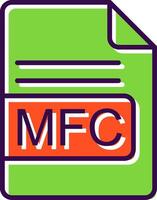 mfc Datei Format gefüllt Design Symbol vektor