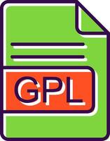 gpl Datei Format gefüllt Design Symbol vektor