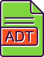 adt Datei Format gefüllt Design Symbol vektor