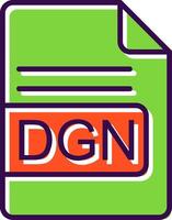 dgn Datei Format gefüllt Design Symbol vektor