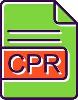 cpr Datei Format gefüllt Design Symbol vektor