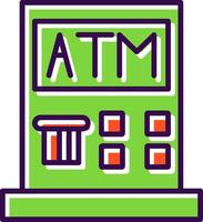 Geldautomat Maschine gefüllt Design Symbol vektor