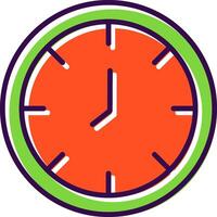 Uhr gefüllt Design Symbol vektor