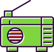 Radio gefüllt Design Symbol vektor