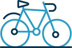 cykel linje blå två Färg ikon vektor