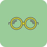 Brille gefüllt Gelb Symbol vektor