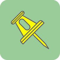 stift fylld gul ikon vektor