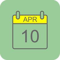 April gefüllt Gelb Symbol vektor