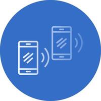 Handy, Mobiltelefon synchronisieren eben Blase Symbol vektor