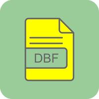 dbf Datei Format gefüllt Gelb Symbol vektor