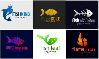 Illustration Vektorgrafik von Set Logo Fisch Design vektor