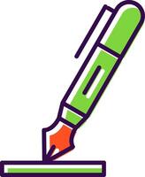 Stift gefüllt Design Symbol vektor