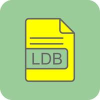 ldb Datei Format gefüllt Gelb Symbol vektor