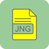 jng Datei Format gefüllt Gelb Symbol vektor