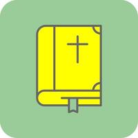Bibel gefüllt Gelb Symbol vektor