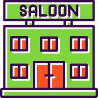 Saloon gefüllt Design Symbol vektor