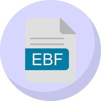 ebf fil formatera platt bubbla ikon vektor