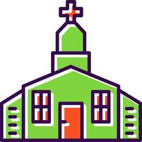 Kirche gefüllt Design Symbol vektor