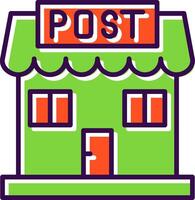 posta kontor fylld design ikon vektor