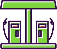 Gas Bahnhof gefüllt Design Symbol vektor