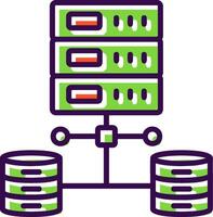 Daten Netzwerk gefüllt Design Symbol vektor