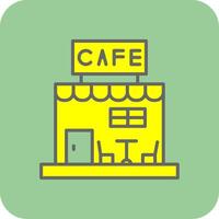Kafé fylld gul ikon vektor