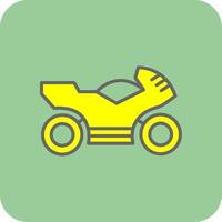 Motorrad gefüllt Gelb Symbol vektor