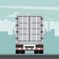 vektor design av export container trailer. transportlogistik