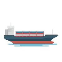 Transportlogistik Containertransportschiff für den Seeexport vektor