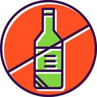 Nein Alkohol gefüllt Design Symbol vektor
