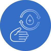 Hand waschen eben Blase Symbol vektor