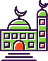 Moschee gefüllt Design Symbol vektor