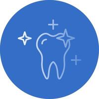 sauber Zahn eben Blase Symbol vektor
