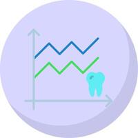 statistik platt bubbla ikon vektor