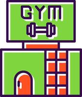 Gym fylld design ikon vektor