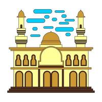 Malvorlage Moschee für Kinder vektor