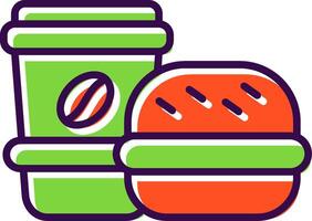 burger fylld design ikon vektor