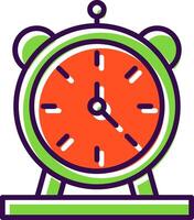 Alarm Uhr gefüllt Design Symbol vektor