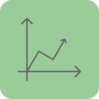 Diagramm gefüllt Gelb Symbol vektor