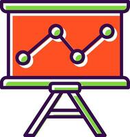 gefüllt Design Diagramm gefüllt Design Symbol vektor