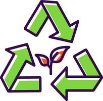 Recycling gefüllt Design Symbol vektor