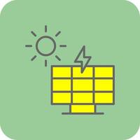 Solar- Leistung gefüllt Gelb Symbol vektor