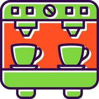 Kaffee Maschine gefüllt Design Symbol vektor