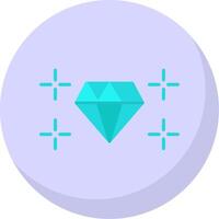 diamant platt bubbla ikon vektor