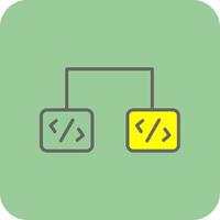 Software Entwicklung gefüllt Gelb Symbol vektor