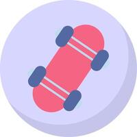 Skateboard eben Blase Symbol vektor