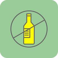 Nein Alkohol gefüllt Gelb Symbol vektor