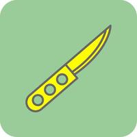 Messer gefüllt Gelb Symbol vektor