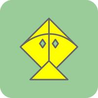 Drachen gefüllt Gelb Symbol vektor