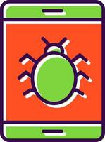 insekt fylld design ikon vektor